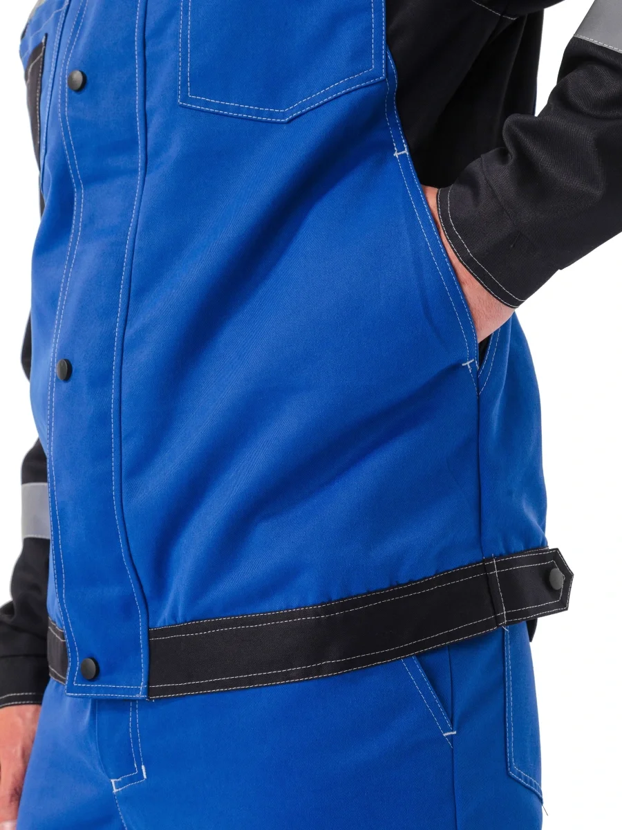 Костюм мужской "Волгарь" летний с брюками василек/черный - фото 9