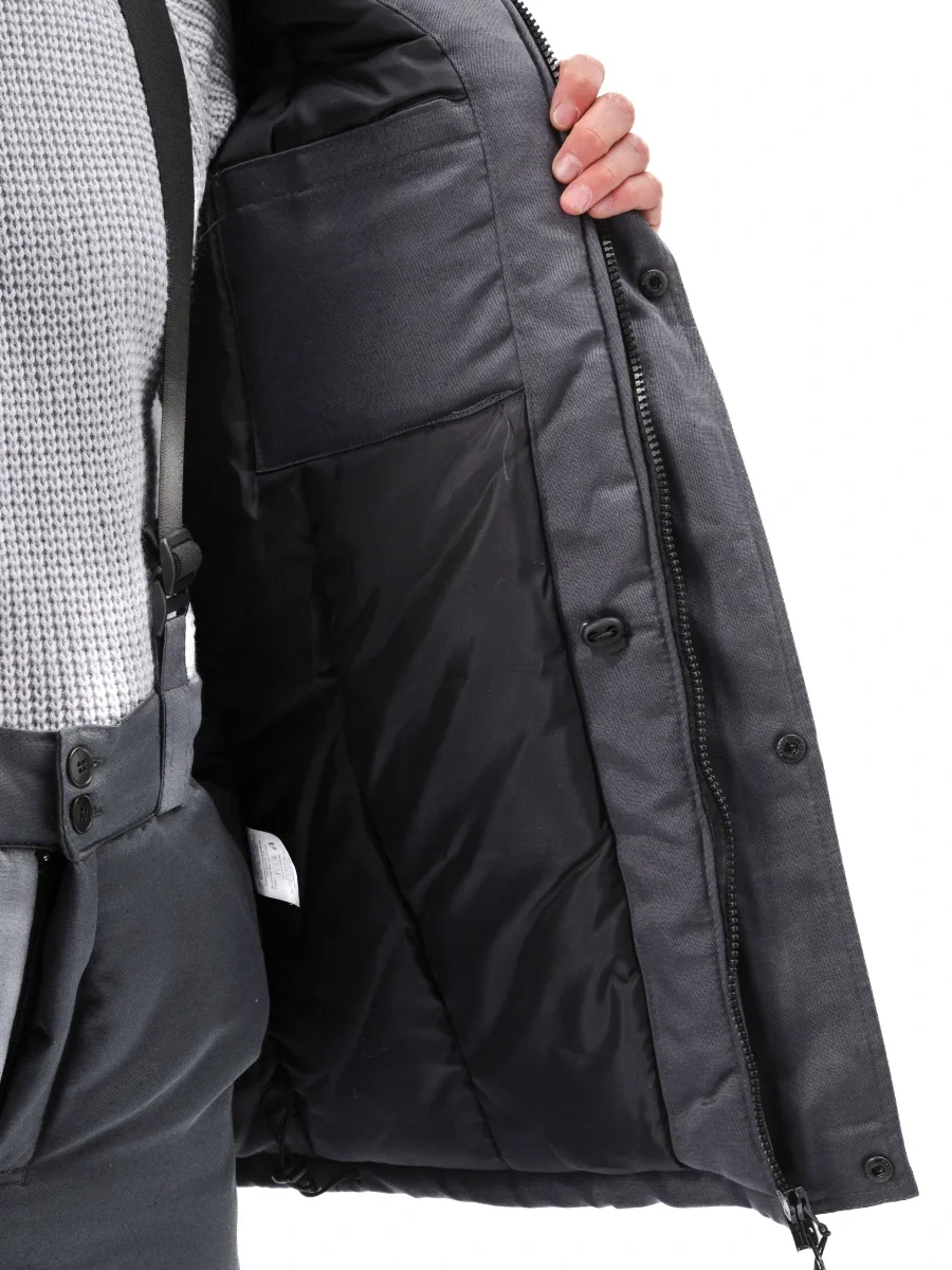 Костюм зимний "ЗИМНИК" куртка/брюки, цвет: т.серый/черный/красный - фото 8