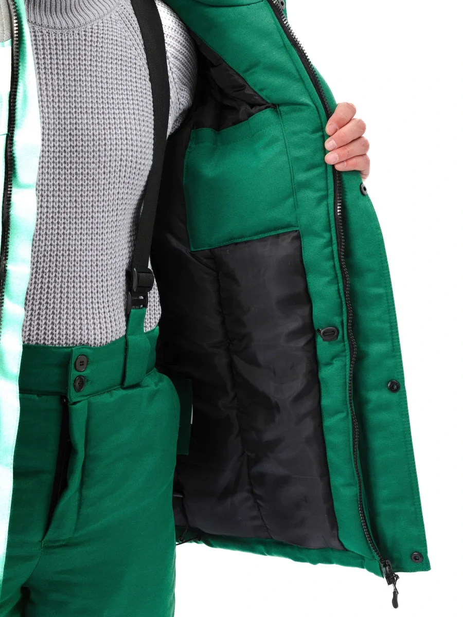 Костюм зимний "ЗИМНИК" куртка/брюки, цвет: т.зеленый/черный - фото 10