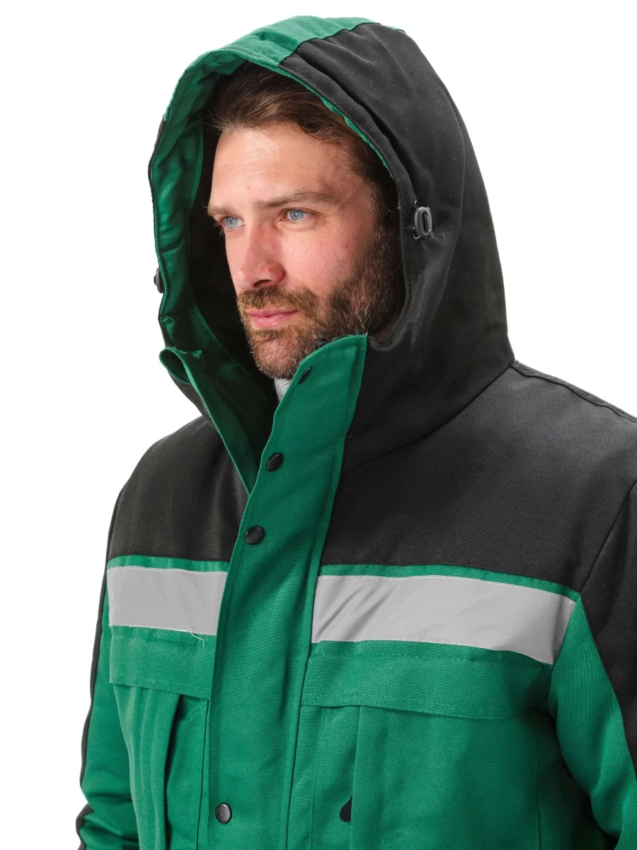 Костюм зимний "ЗИМНИК" куртка/брюки, цвет: т.зеленый/черный - фото 13