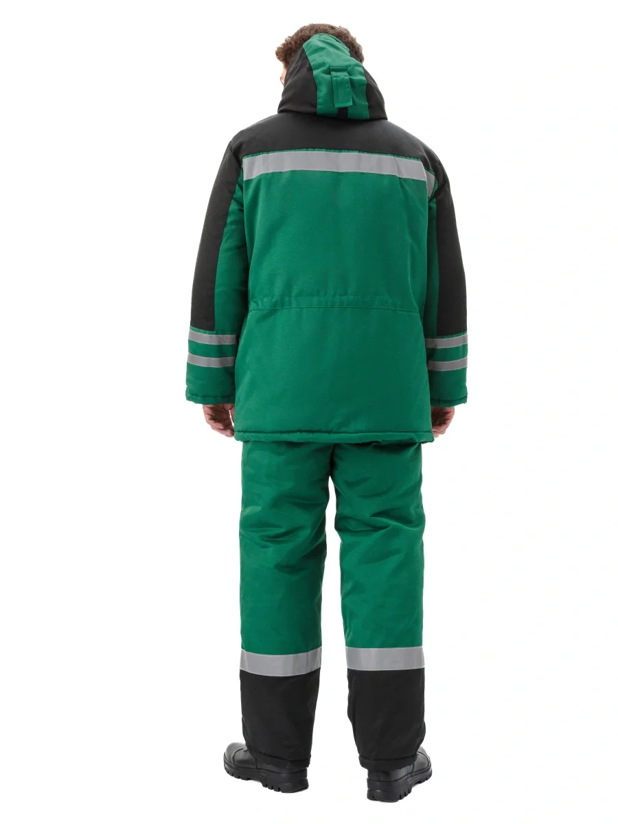 Костюм зимний "ЗИМНИК" куртка/брюки, цвет: т.зеленый/черный - фото 3