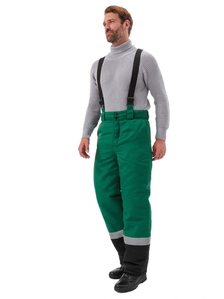 Костюм зимний "ЗИМНИК" куртка/брюки, цвет: т.зеленый/черный - фото 4