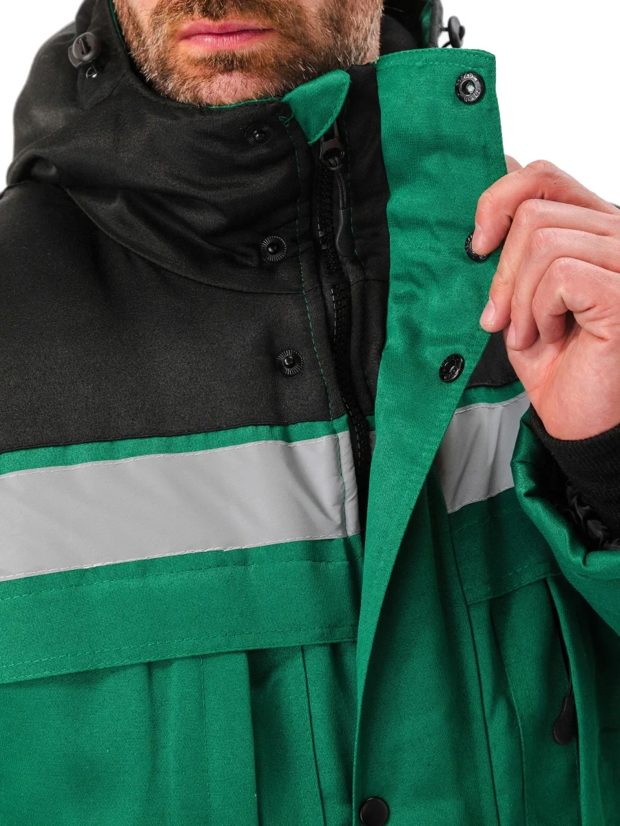 Костюм зимний "ЗИМНИК" куртка/брюки, цвет: т.зеленый/черный - фото 9