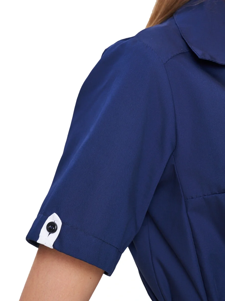 Костюм женский "Глория 2" т-синий с белым - фото 2