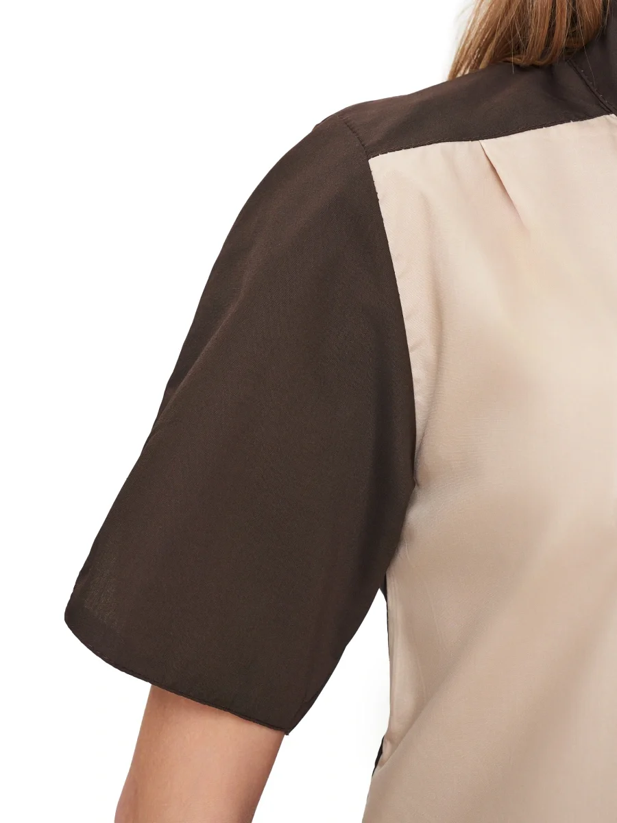 Костюм женский "Октава" шоколад / бежевый - фото 7