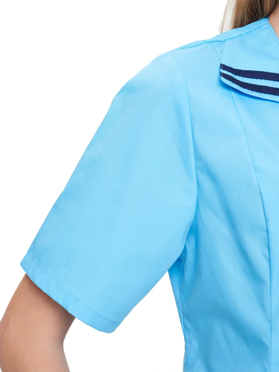 Костюм женский "Сфера" св-голубой с т-синим - фото 5