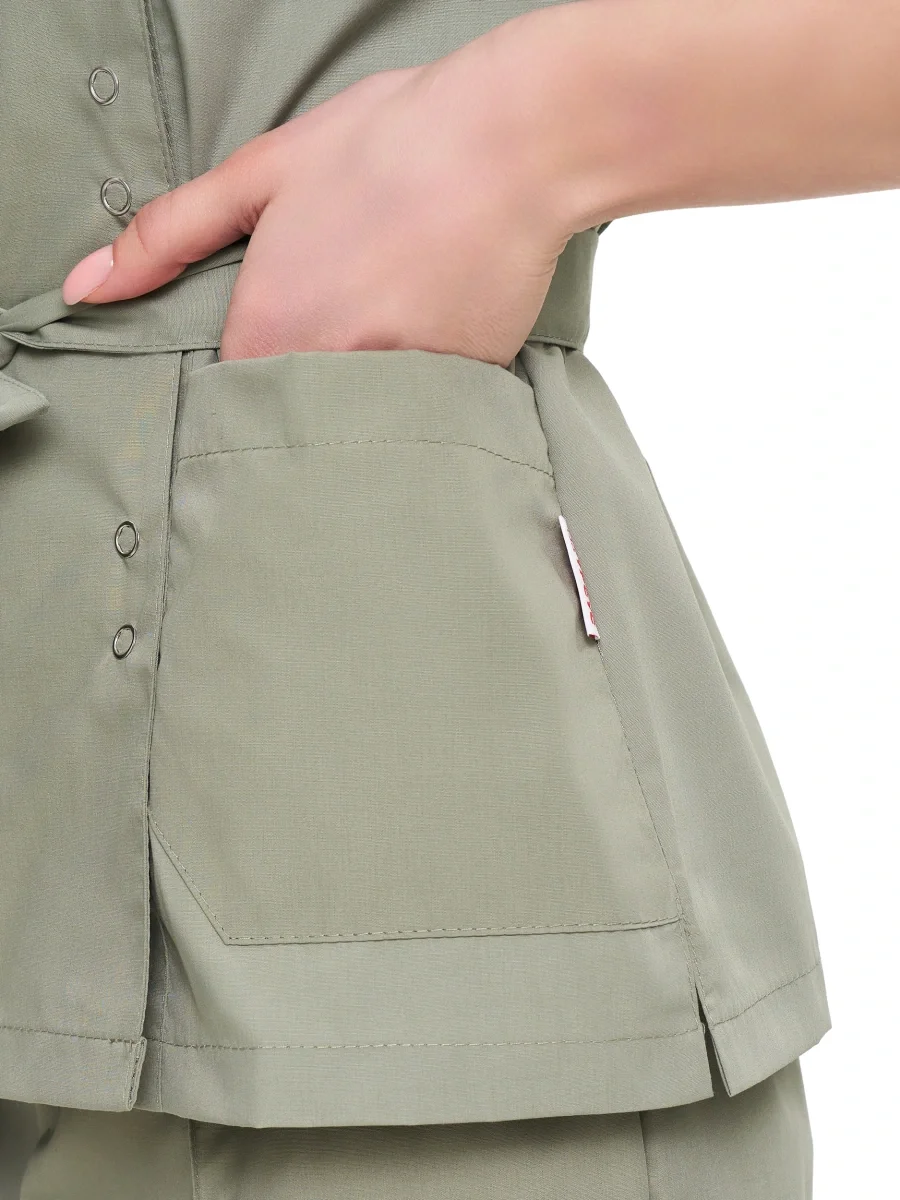 Костюм женский "Юмелия" зеленый воск АКЦИОННАЯ ЦЕНА -20% ДО 30.11.2025г. - фото 5