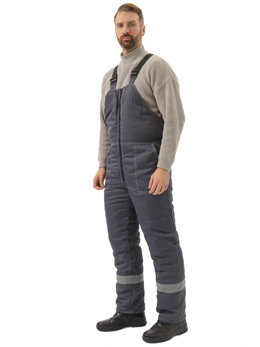 Костюм зимний "ВЬЮГА" куртка/полукомб. цвет: т.серый/красный - фото 15