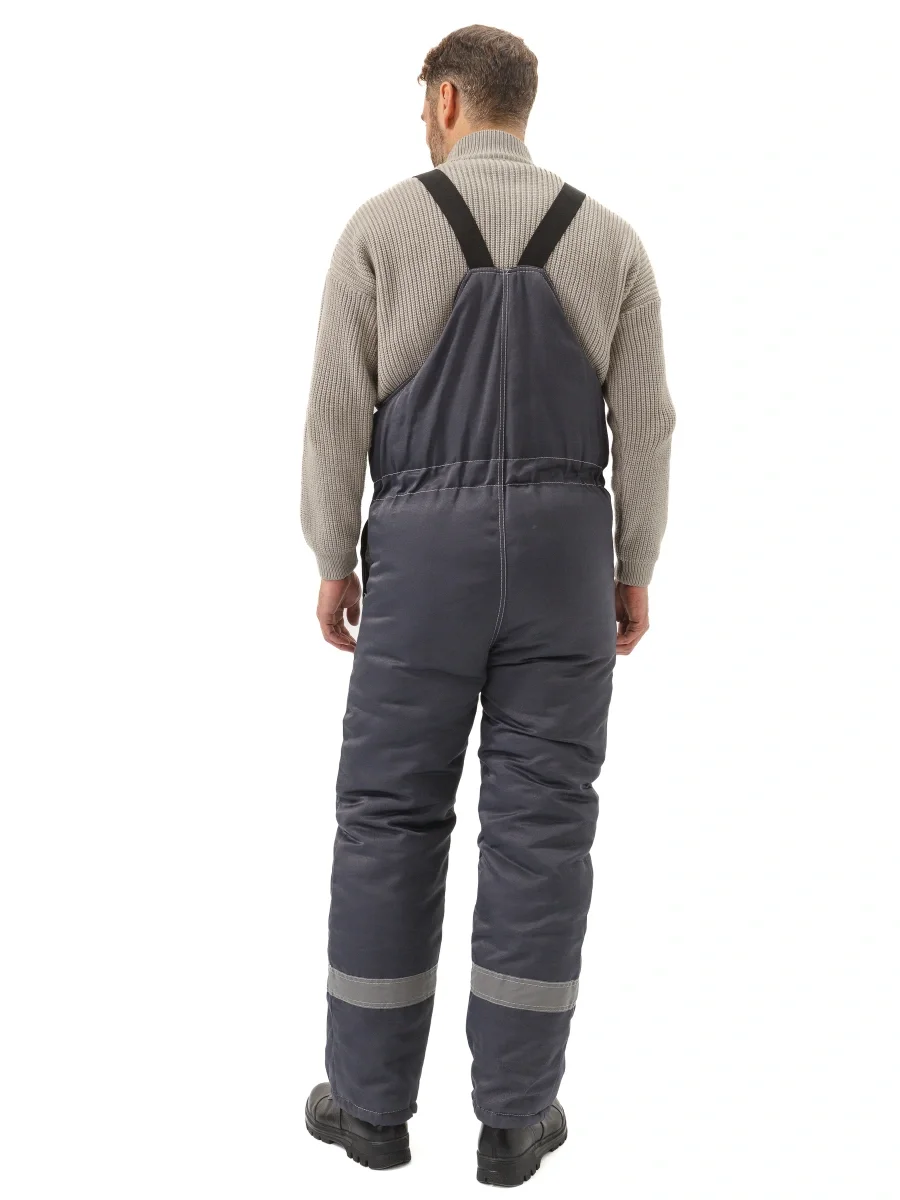 Костюм зимний "ВЬЮГА" куртка/полукомб. цвет: т.серый/красный - фото 2