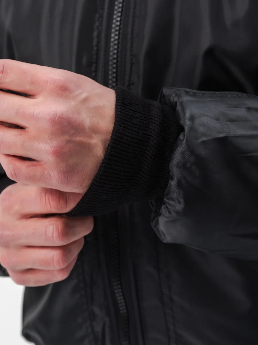 Куртка демисезонная "БОМБЕР" цвет: Черный - фото 5