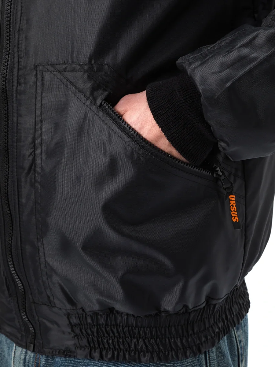 Куртка демисезонная "БОМБЕР" цвет: Черный - фото 6