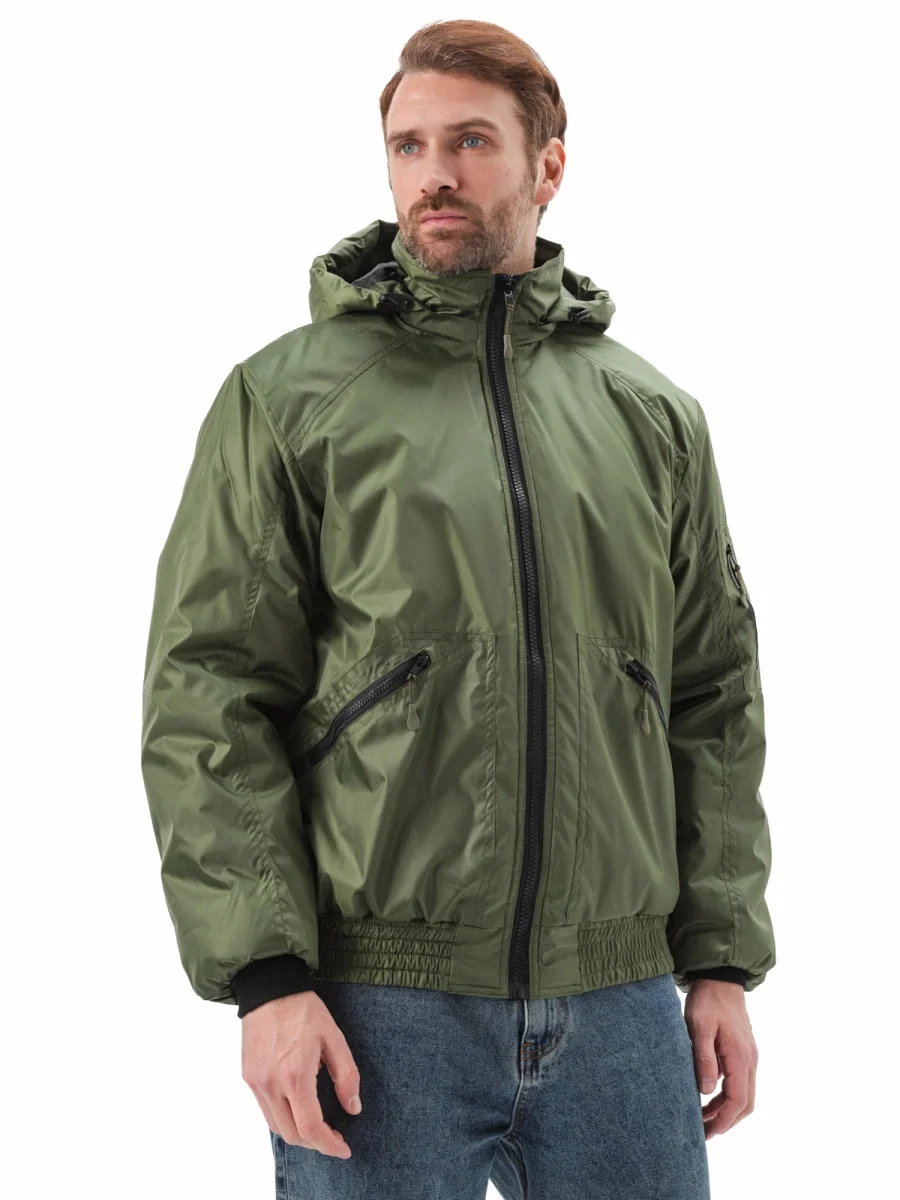 Куртка демисезонная "БОМБЕР" цвет: Хаки - фото 1
