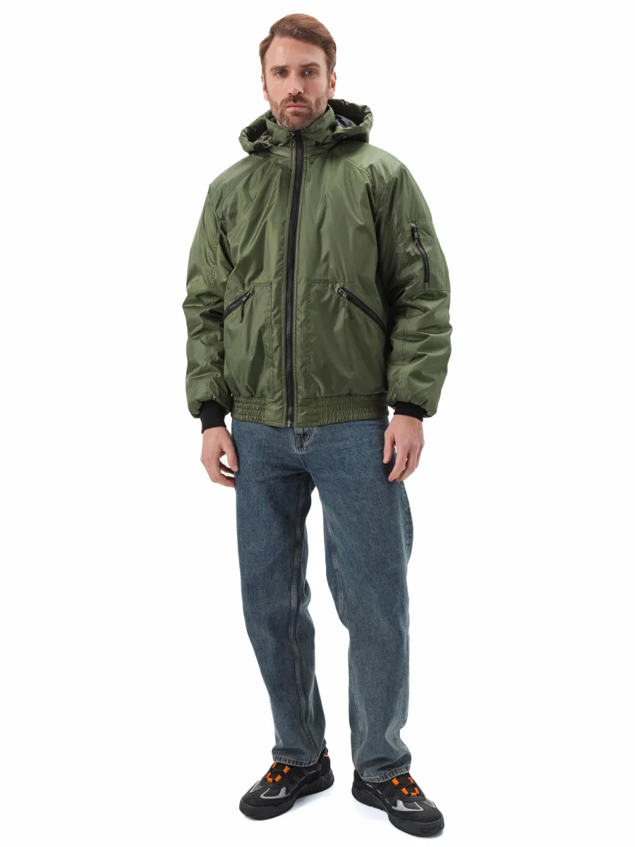 Куртка демисезонная "БОМБЕР" цвет: Хаки - фото 3