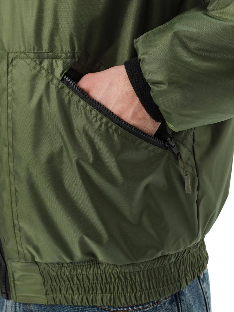 Куртка демисезонная "БОМБЕР" цвет: Хаки - фото 7