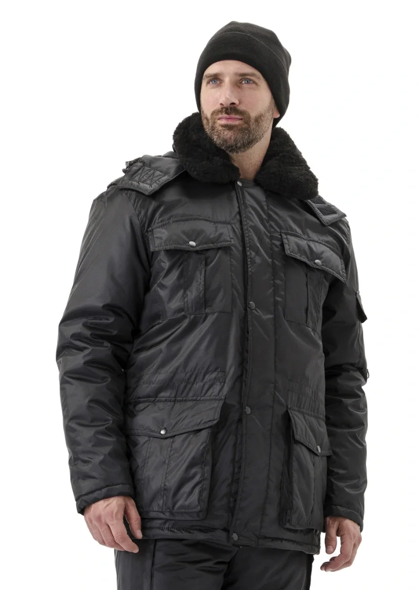 Мужская черная куртка охранника - фото 1