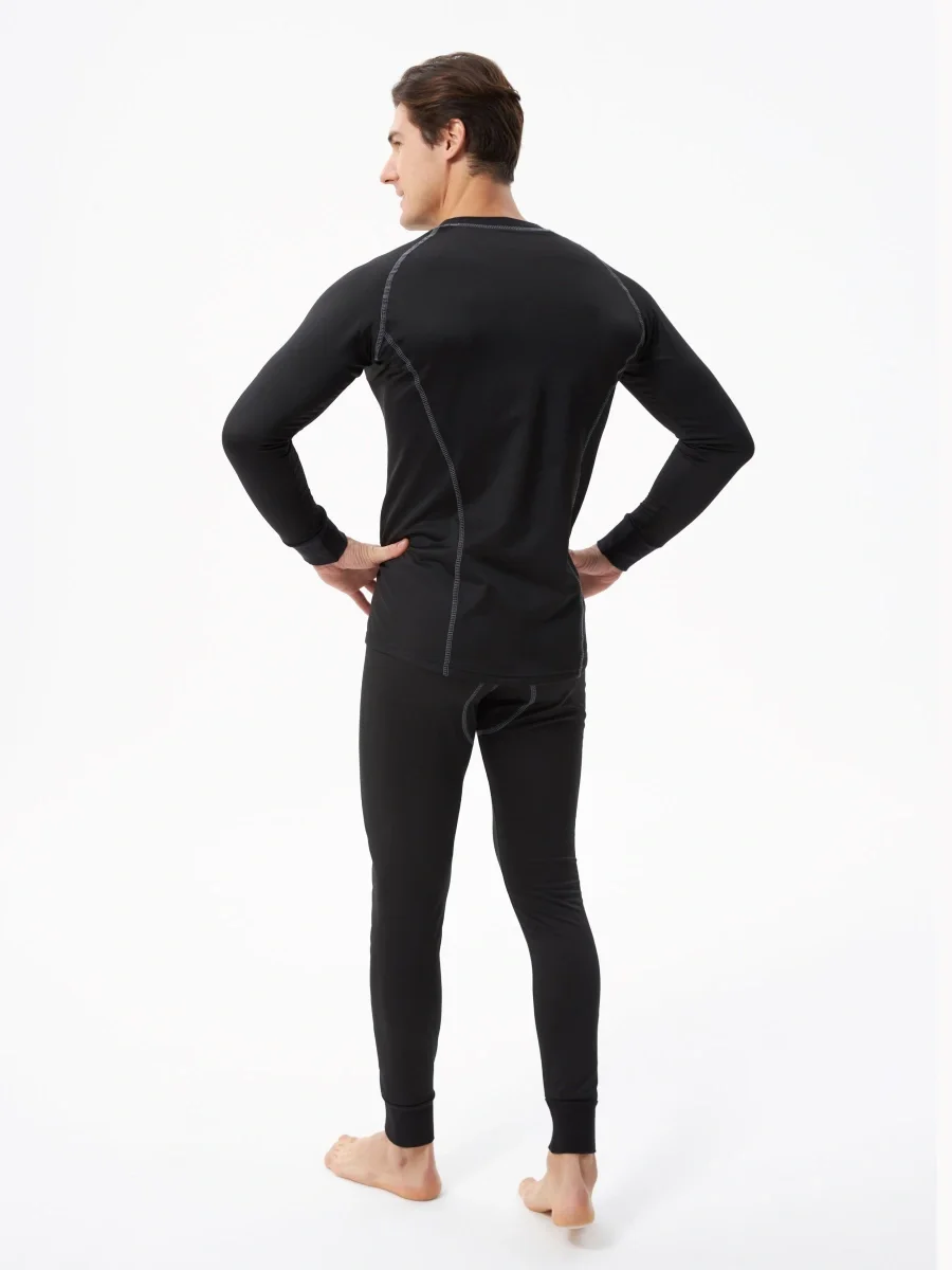 Термобельё в комплекте (фуфайка. кальсоны) EcoDry RealMan чёрное - фото 2