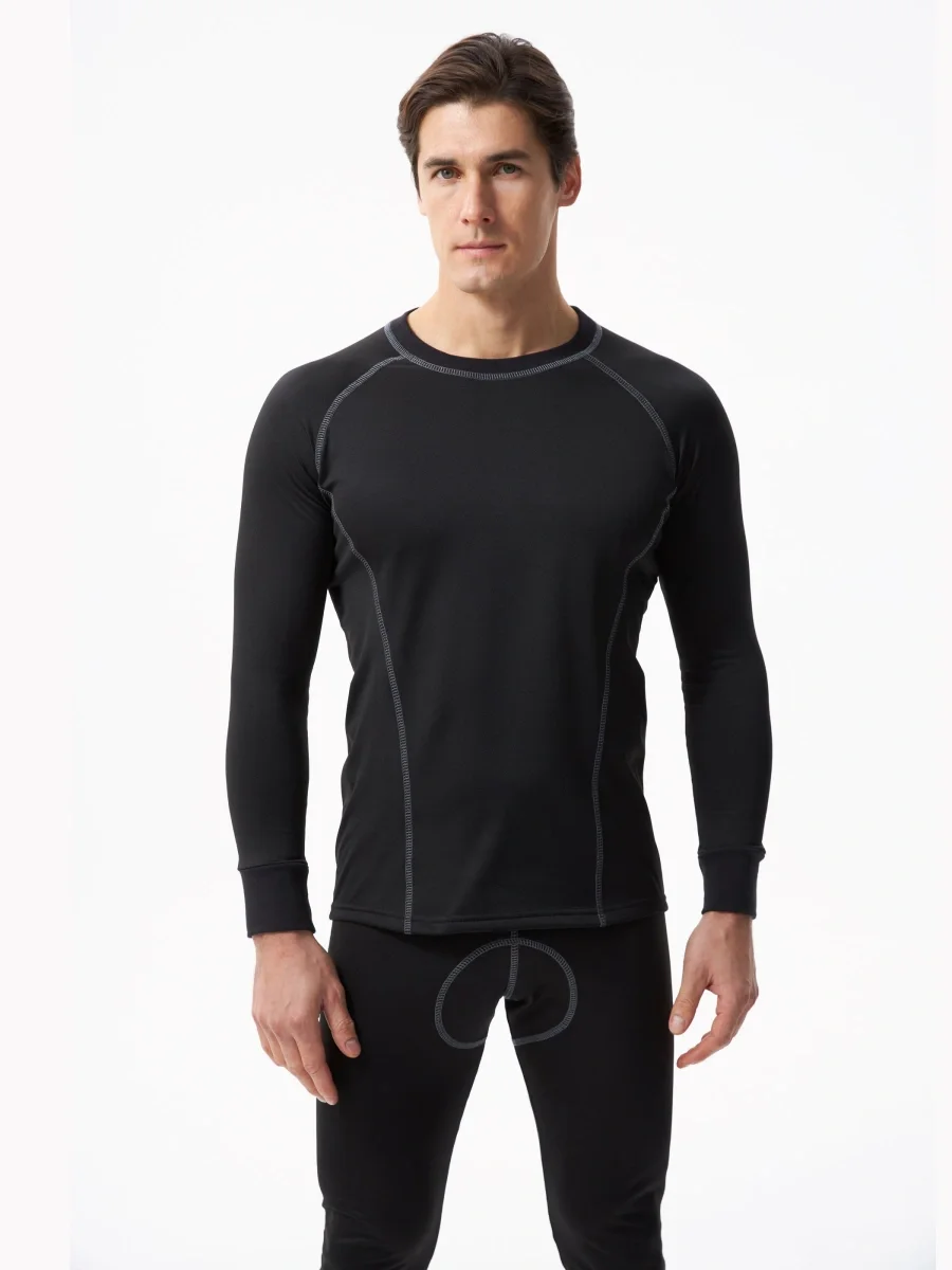 Термобельё в комплекте (фуфайка. кальсоны) EcoDry RealMan чёрное - фото 3