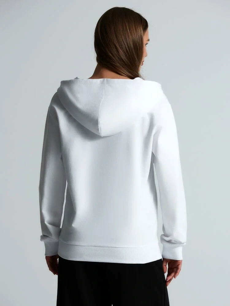 Толстовка на молнии с капюшоном Siverga 2.0, белая - фото 16