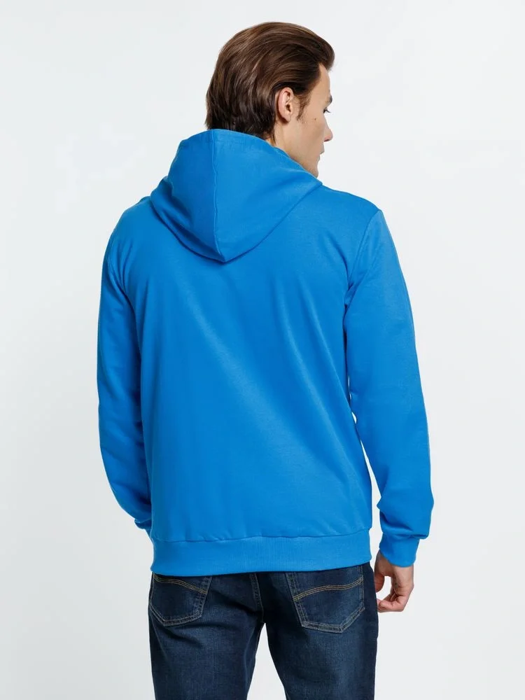 Толстовка на молнии с капюшоном Siverga 2.0, бирюзовая - фото 10