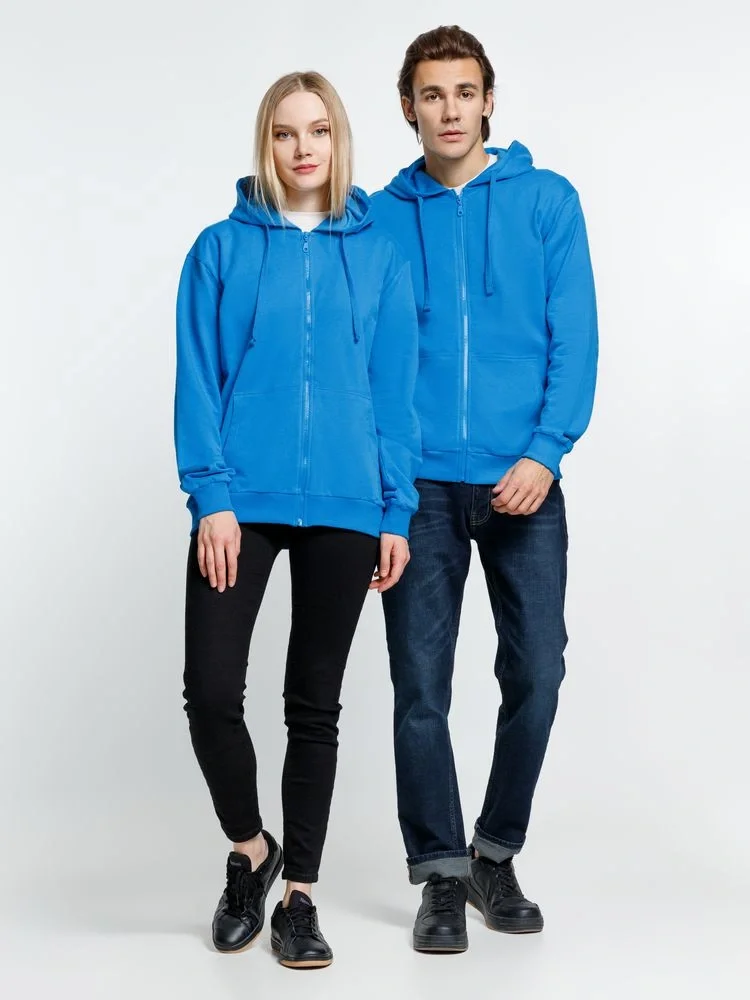 Толстовка на молнии с капюшоном Siverga 2.0, бирюзовая - фото 14