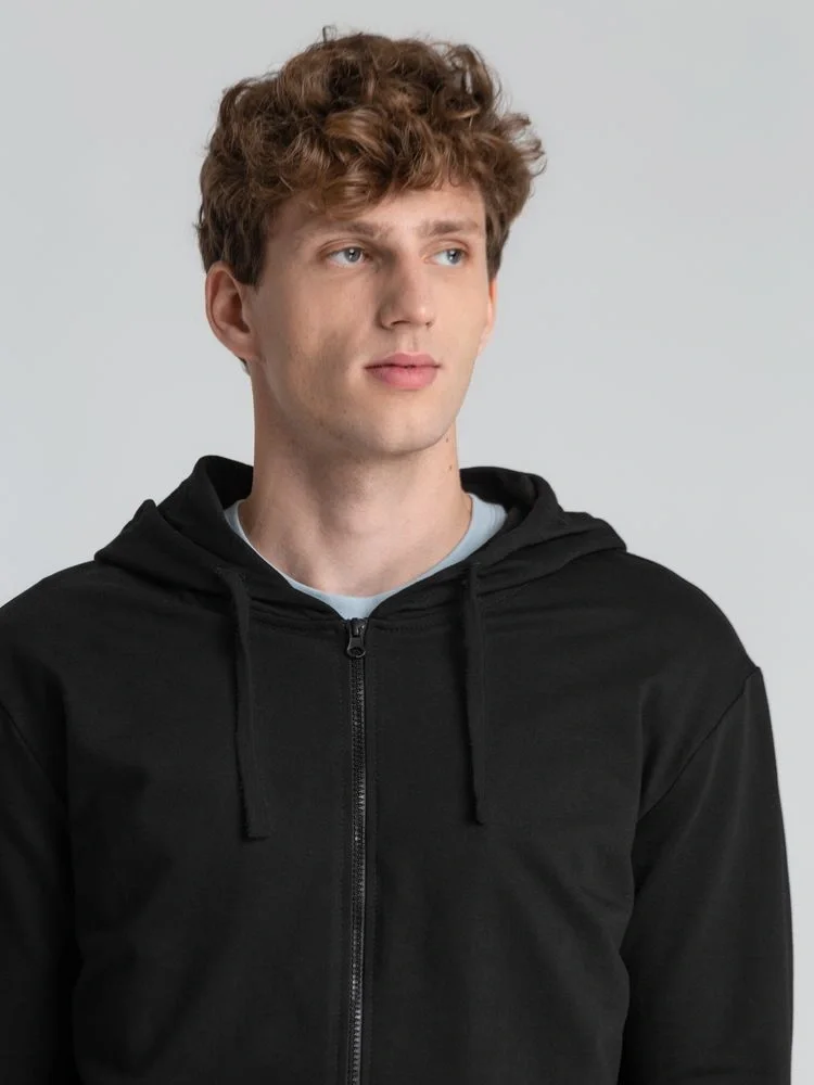 Толстовка на молнии с капюшоном Siverga 2.0, черная - фото 8