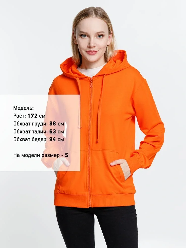 Толстовка на молнии с капюшоном Siverga 2.0, оранжевая - фото 4