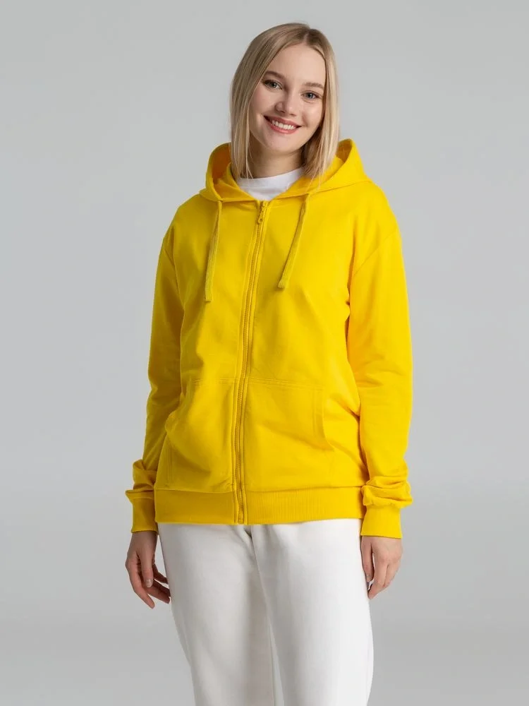 Толстовка на молнии с капюшоном Siverga 2.0, желтая - фото 10