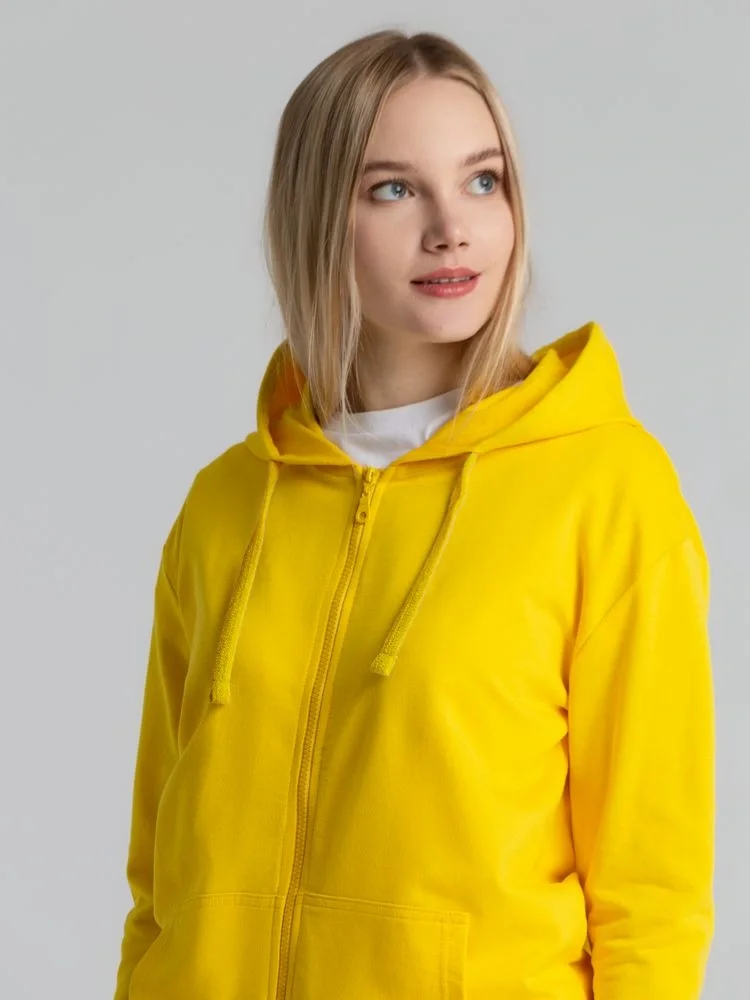 Толстовка на молнии с капюшоном Siverga 2.0, желтая - фото 11