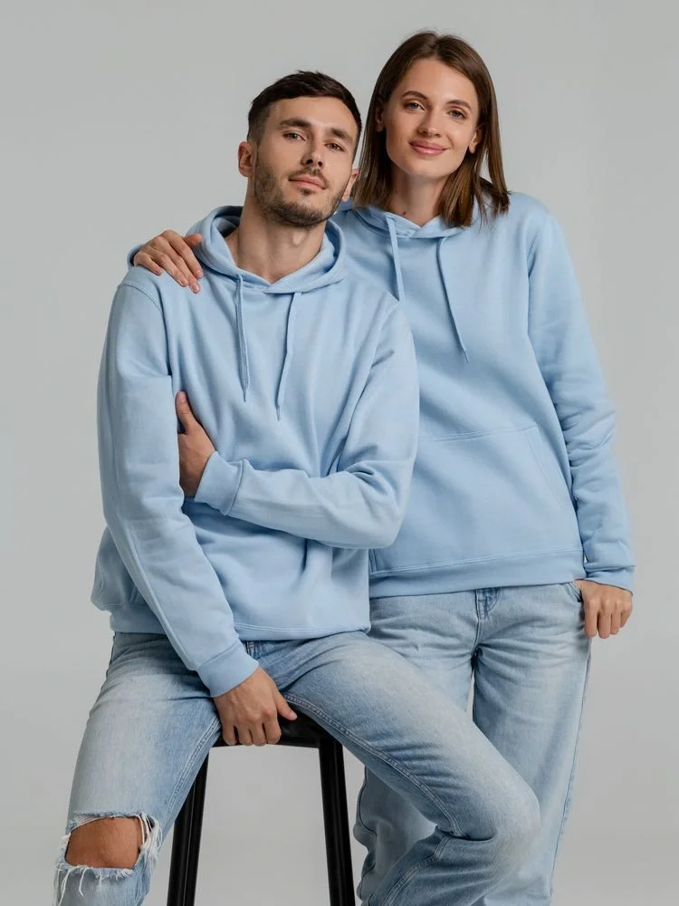 Толстовка с капюшоном Snake II голубая - фото 16