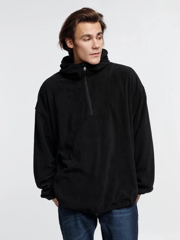 Анорак флисовый унисекс Fliska, черный - фото 6