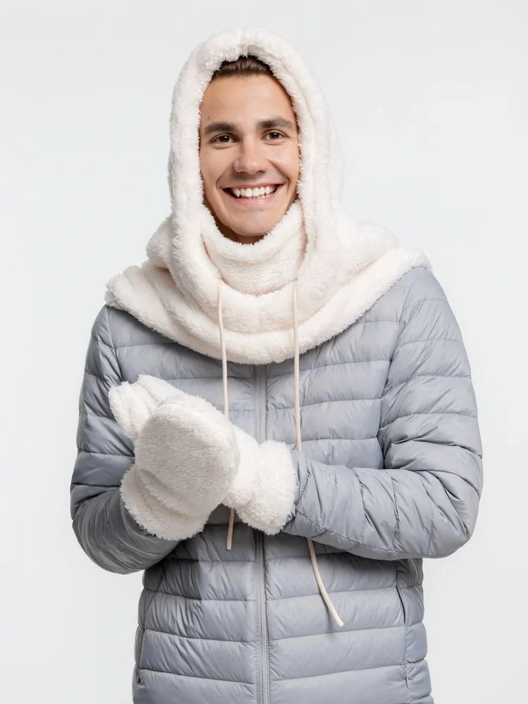 Балаклава-капюшон Flocky, молочно-белая - фото 10