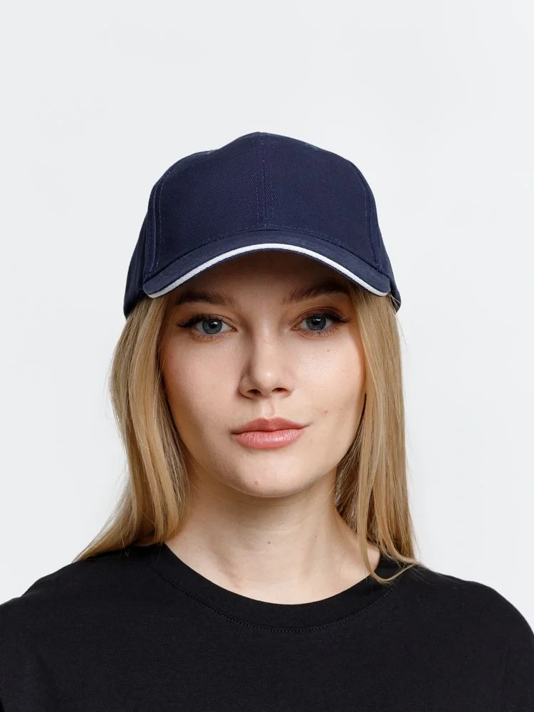 Бейсболка Buffalo, темно-синяя с белым - фото 12