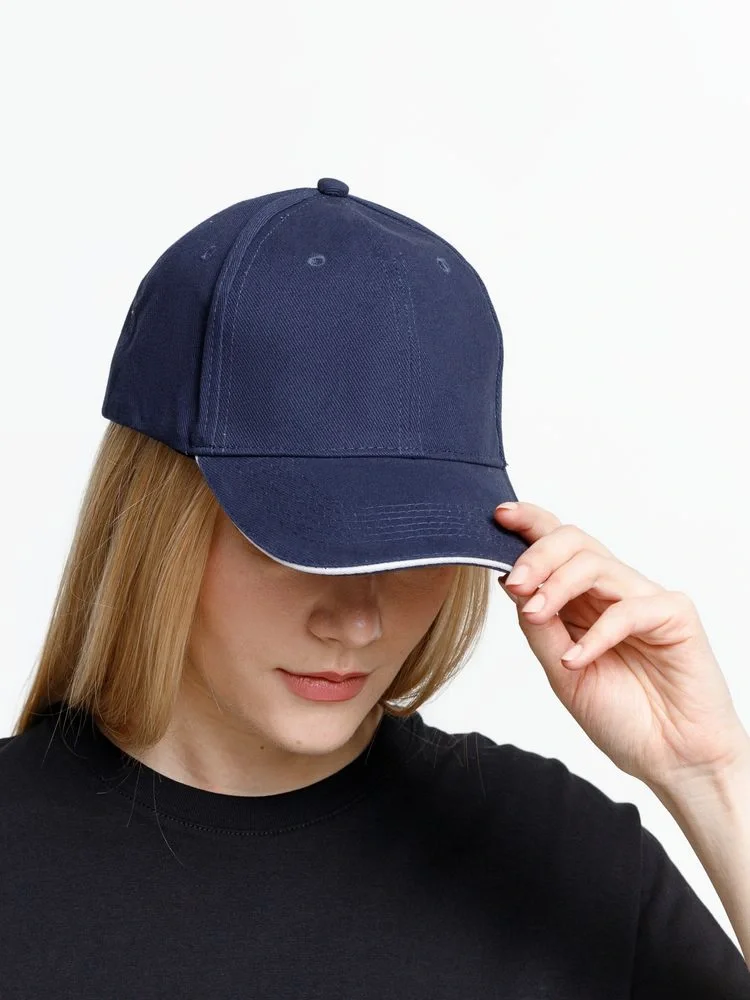 Бейсболка Buffalo, темно-синяя с белым - фото 13