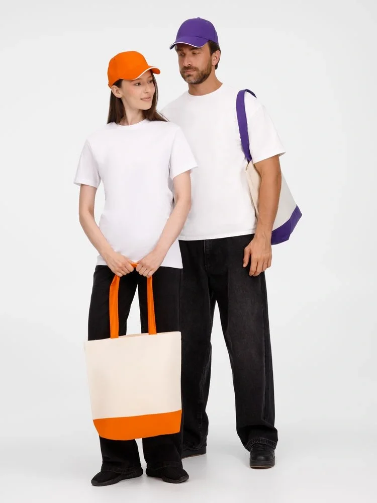 Бейсболка Canopy, фиолетовая с белым кантом - фото 11