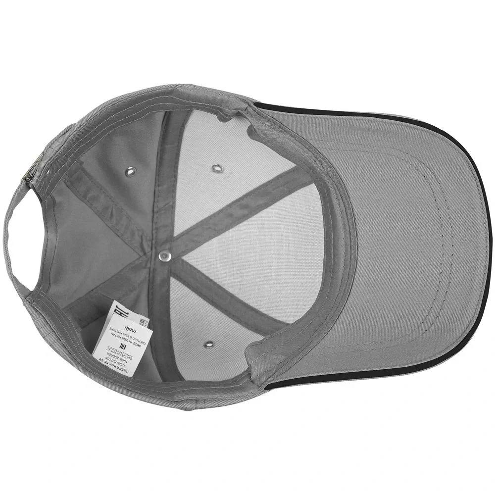 Бейсболка Canopy, серая с черным кантом - фото 3