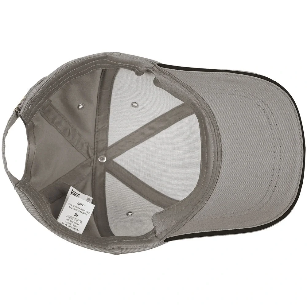 Бейсболка Canopy, серая с черным кантом - фото 7