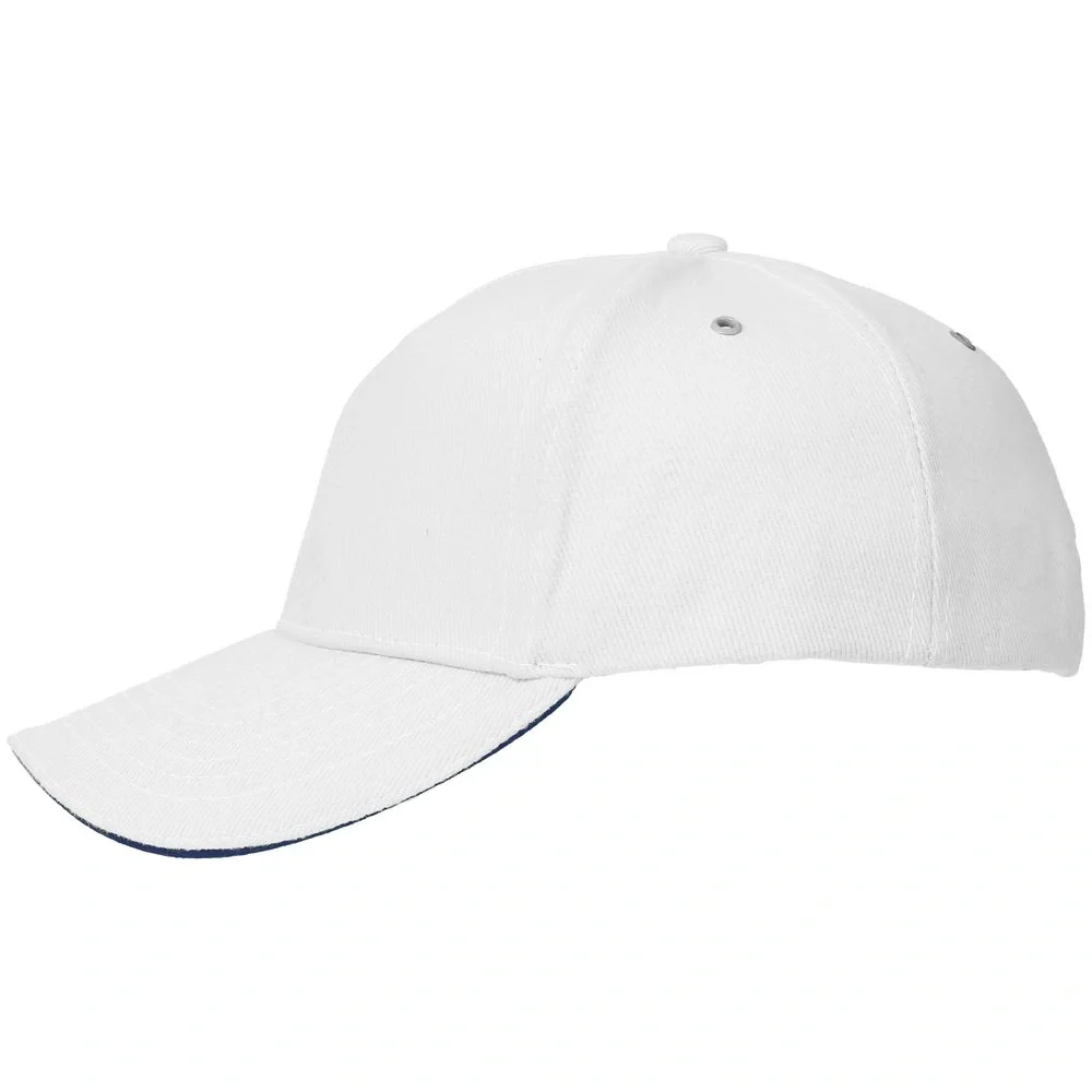 Бейсболка Classic, белая с темно-синим кантом - фото 2