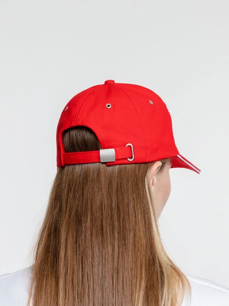 Бейсболка Classic, красная с белым кантом - фото 10