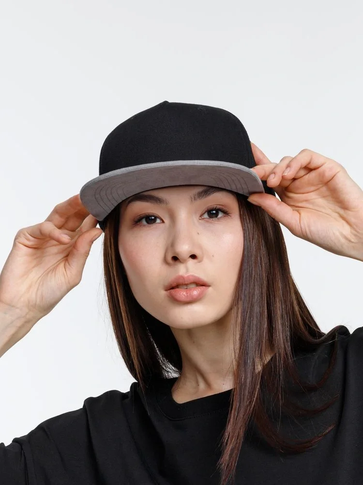 Бейсболка Foreside с прямым козырьком, черная с серым - фото 5