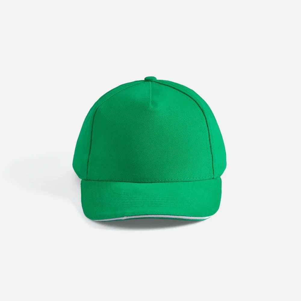 Бейсболка Long Beach, ярко-зеленая с белым - фото 11