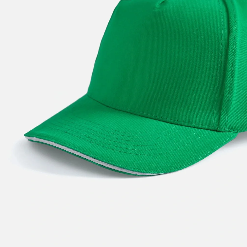 Бейсболка Long Beach, ярко-зеленая с белым - фото 9