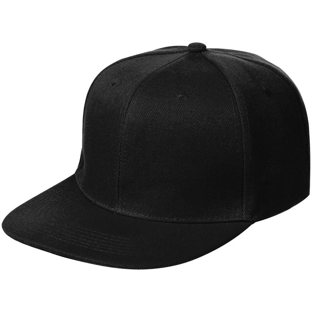 Бейсболка Snapback с прямым козырьком, черная - фото 1