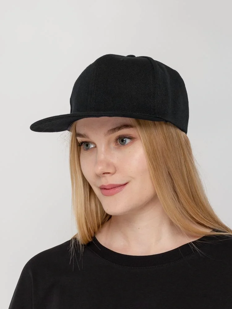 Бейсболка Snapback с прямым козырьком, черная - фото 7