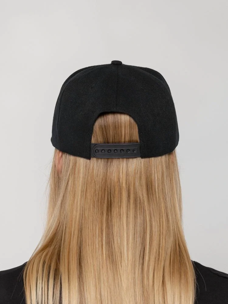 Бейсболка Snapback с прямым козырьком, черная - фото 8