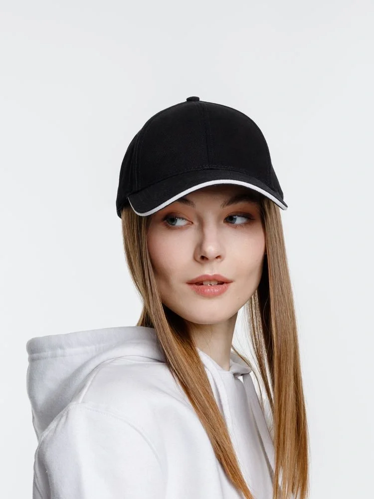 Бейсболка Spiker, черная с белым - фото 9