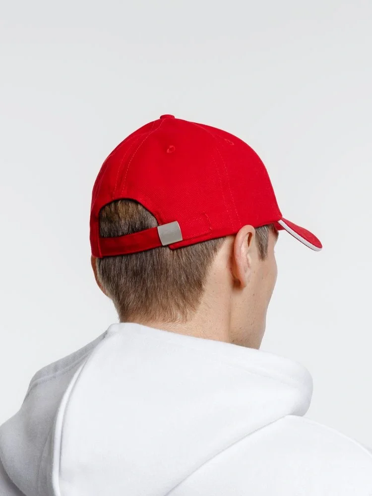 Бейсболка Spiker, красная с белым - фото 7