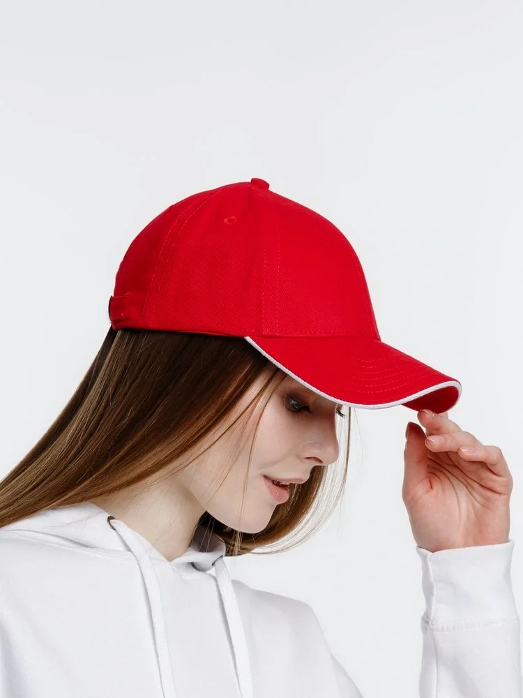 Бейсболка Spiker, красная с белым - фото 9