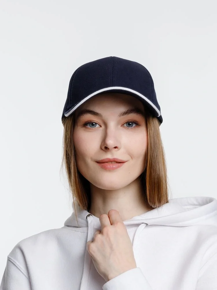 Бейсболка Spiker, темно-синяя с белым - фото 5