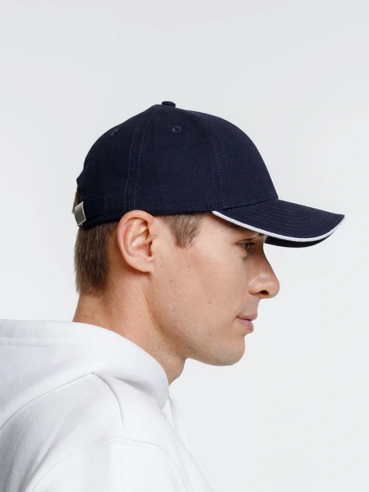 Бейсболка Spiker, темно-синяя с белым - фото 9