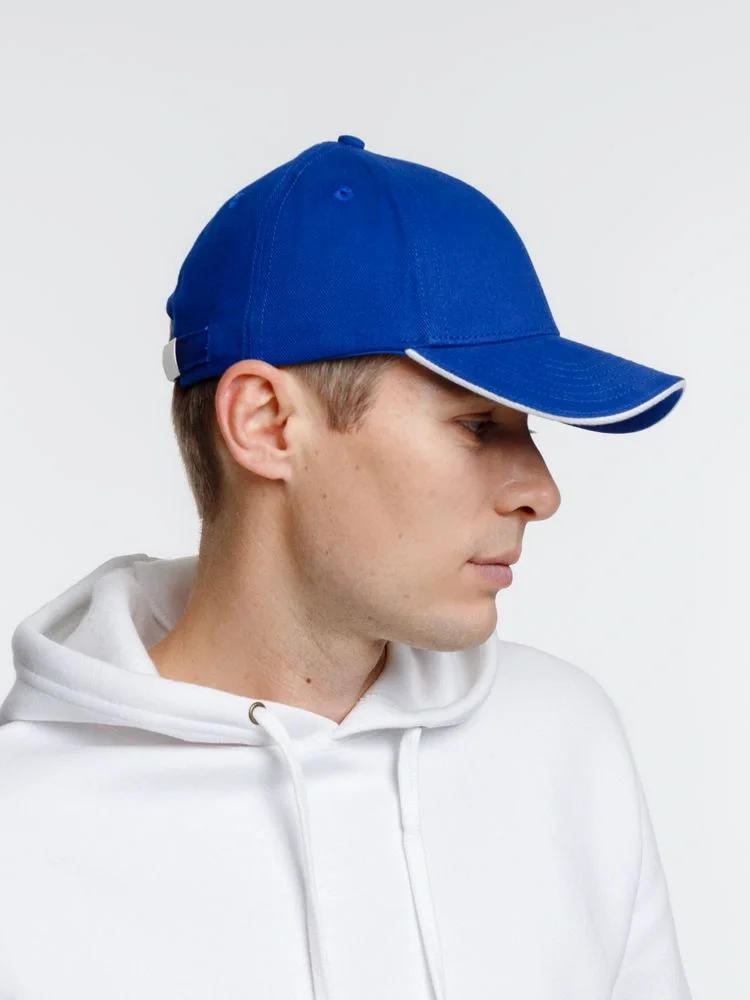 Бейсболка Spiker, ярко-синяя с белым - фото 6